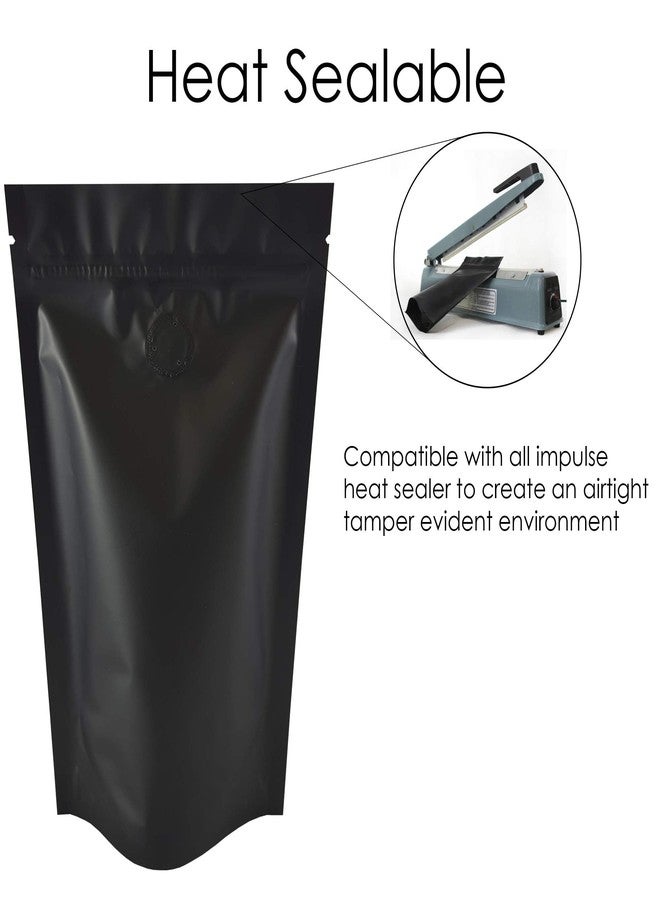 DEERA Black Without Window Ziplock Stand Up Pouch 150x220mm Pack of 100 - Image 3